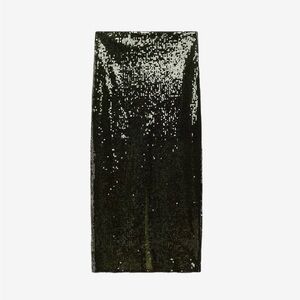Zara Green Sequin Skirt